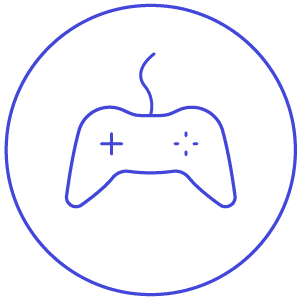 Outlined like a video game controller, this design features a plus symbol on the left and a cluster of dots on the right, all encircled by a thin line. It evokes precision akin to pre-employment testing, set against a minimalist white background.