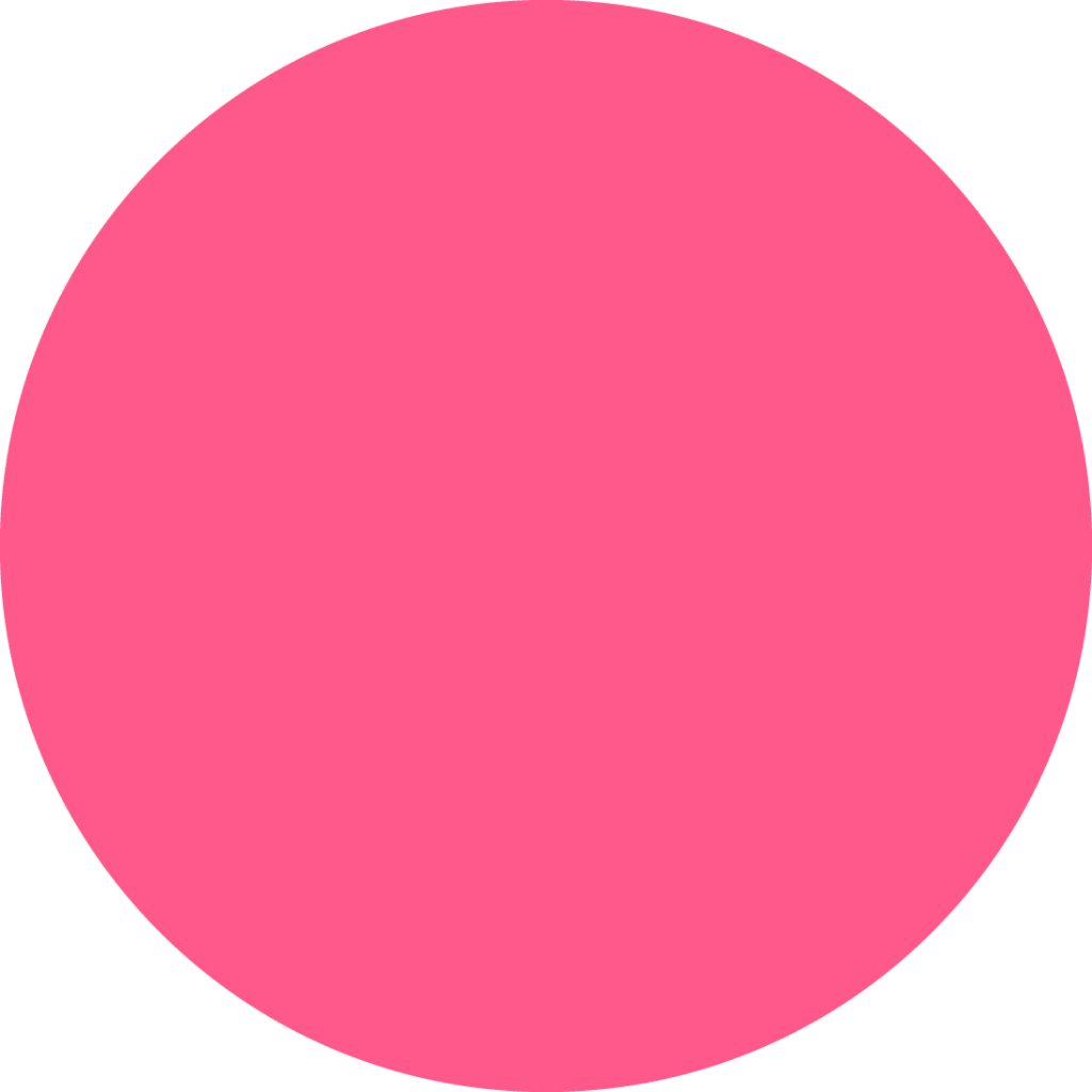 A large pink circle on a white background invites curiosity, much like a comparison of Wonderlic vs. Predictive Index, stimulating thought and exploration into the unknown.